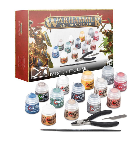 Warhammer Age of Sigmar - Paints + Tools set