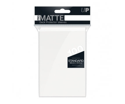 Ultra Pro: PRO-Matte 100ct Standard Deck Protector sleeves - White (66 x 91 mm)
