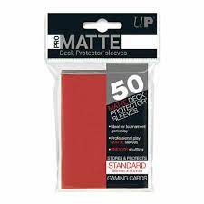 Ultra Pro: PRO-Matte 50ct Standard Deck Protector sleeves - Red (66 x 91 mm)