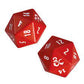 D&D -D20 Dice  Heavy Metal Red and White